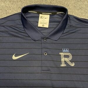 Nike KC Royals City Connect Striped Polo - L-EUC - $70 USD Full Retail Dri Fit